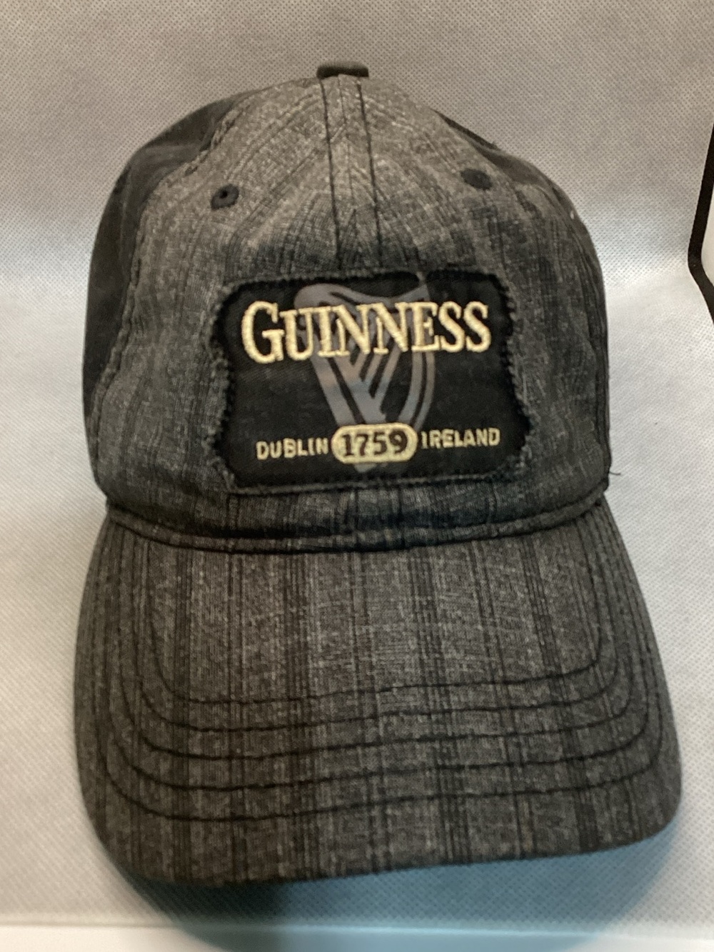 Guinness Dublin Ireland 1759 Baseball Cap Hat Gray Black Adjustable Beer Logo